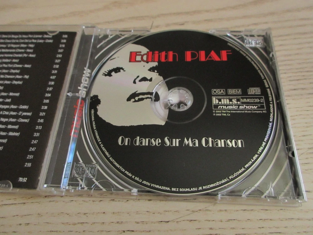 EDITH PIAF, ON DANSE SUR MA CHANSON, CD HUDBA