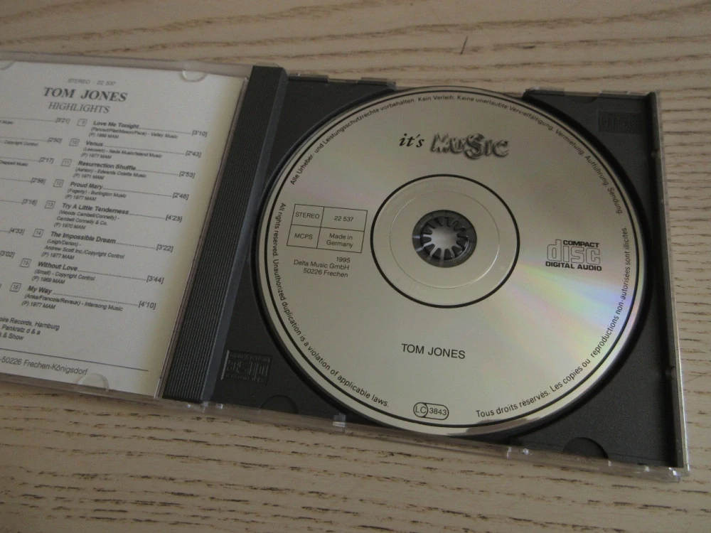 TOM JONES HIGHLIGHTS, CD HUDBA