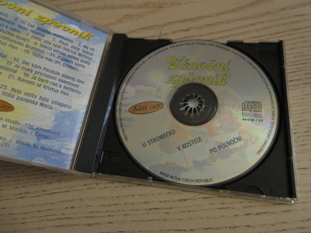 VÁNOČNÍ ZPĚVNÍK, ZLATÉ ČASY, CD HUDBA