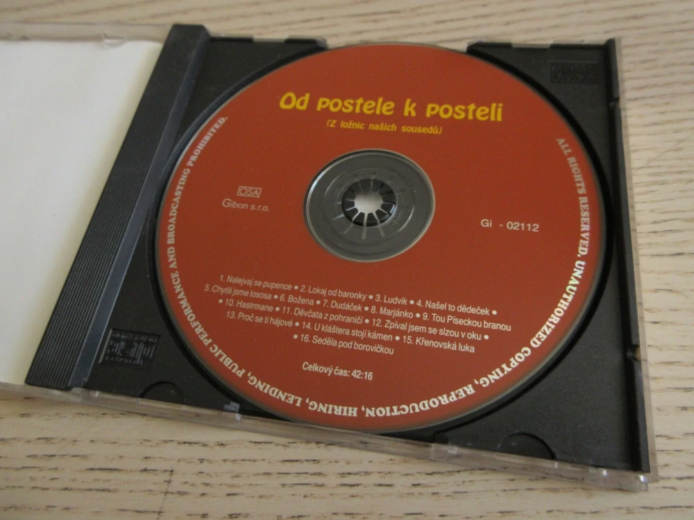 OD POSTELE K POSTELI (Z LOŽNIC NAŠICH SOUSEDŮ), CD HUDBA