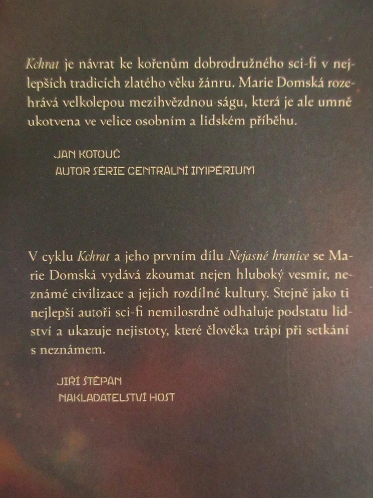 NEJASNÉ HRANICE, MARIE DOMSKÁ, **an