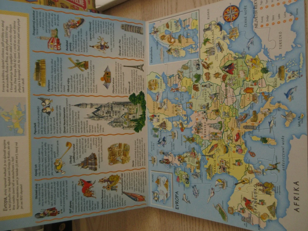 OBRÁZKOVÝ ATLAS SVĚTA, PUZZLE, **an