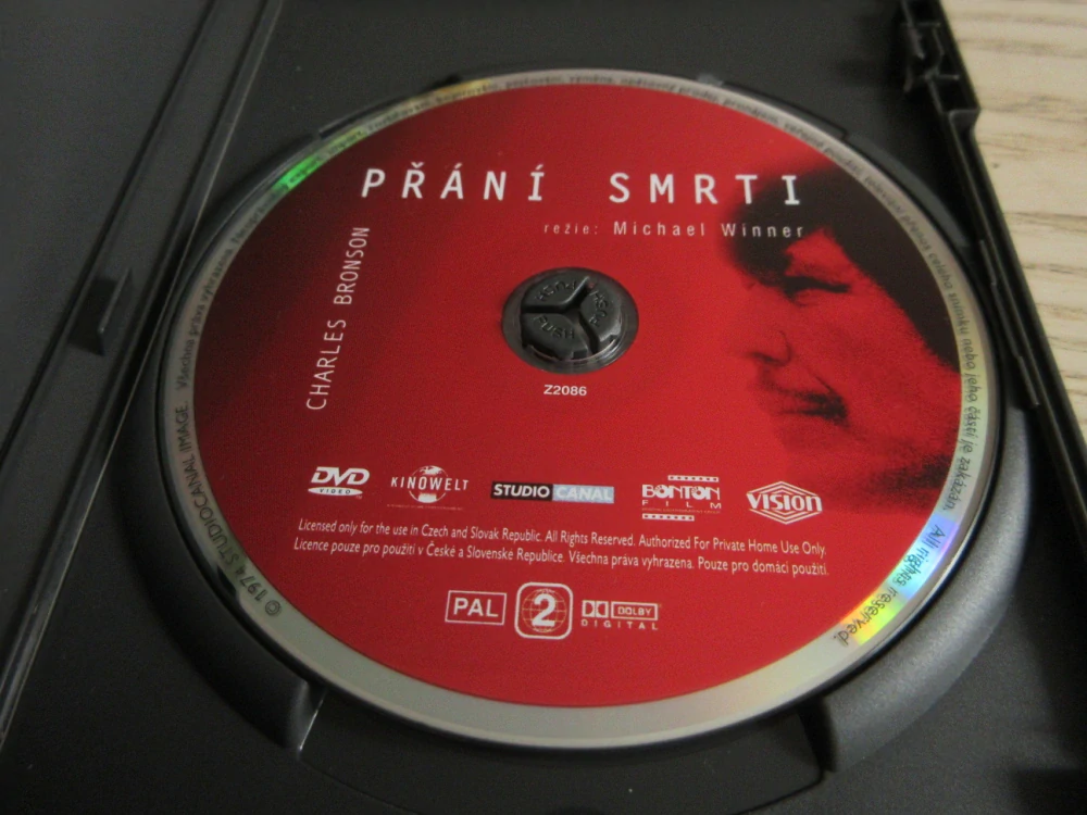 PŘÁNÍ SMRTI, R: M. WINNER, CH. BRONSON, GB OBAL, ČESKÉ DVD FILM