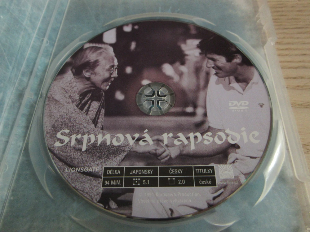 SRPNOVÁ RAPSODIE, R.GERE, A.KUROSAWA, GB OBAL, ČESKY, DVD FILM