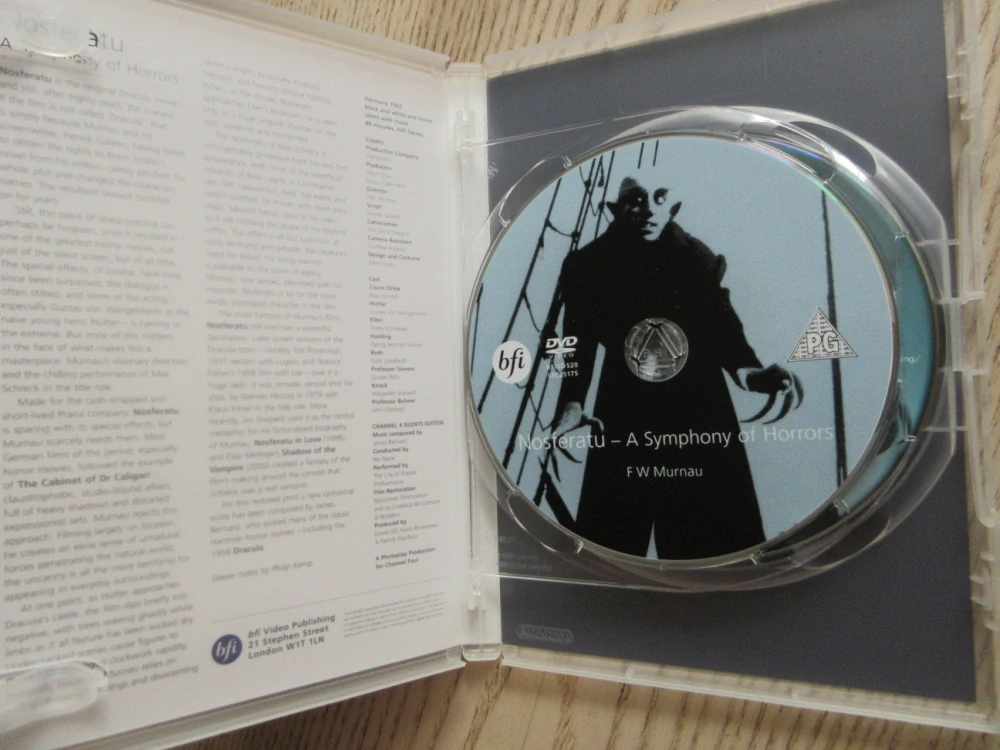 NOSFERATU SYMFONIE HRŮZY, GB OBAL, ČESKÉ TIT., 2XDVD FILM