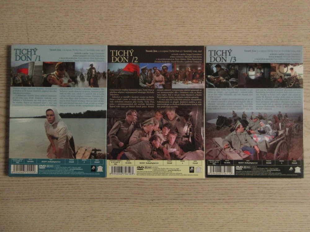TICHÝ DON, 1-3, P. GLEBOV, E. BYSTRICKAJA, DVD FILM