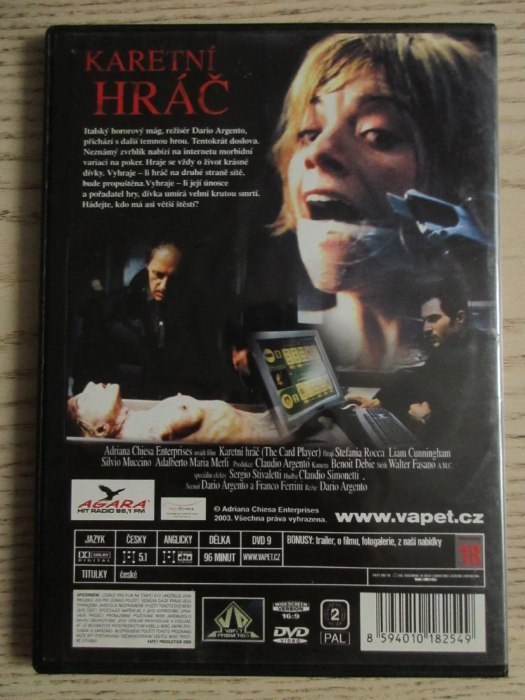 KARETNÍ HRÁČ, S. ROCCA, L. CUNNINGHAM, DVD FILM