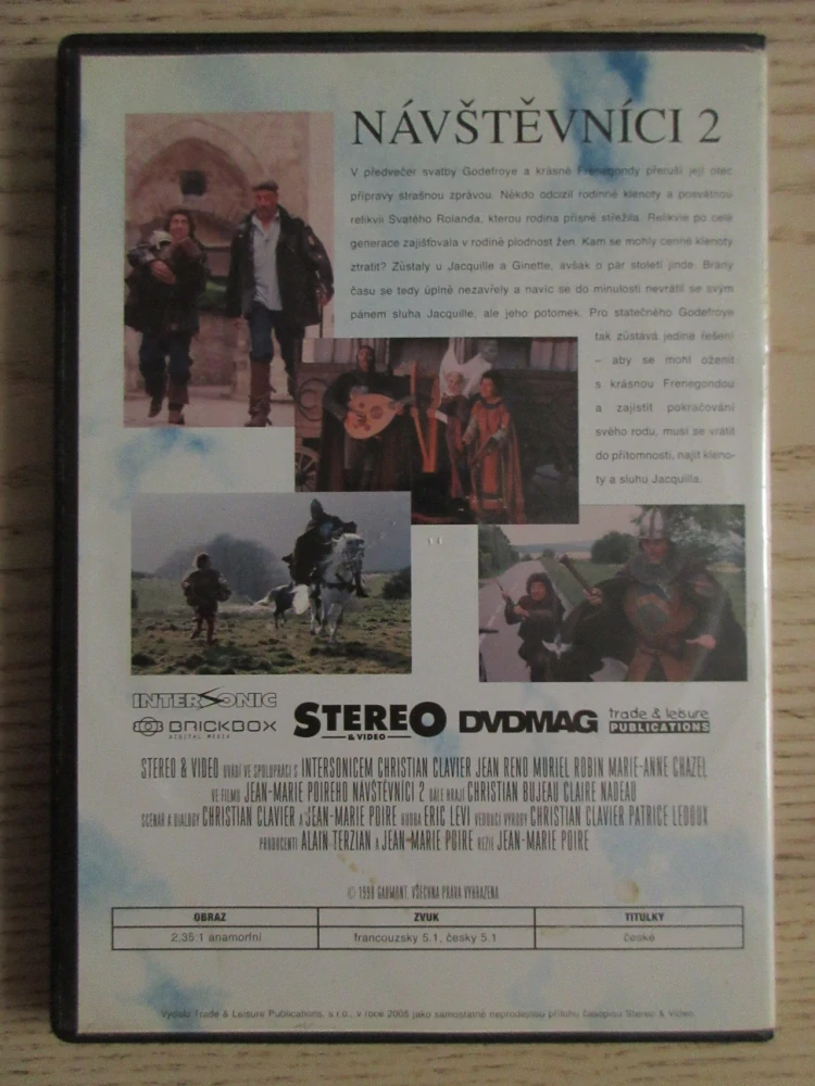 NÁVŠTĚNÍCI 2, J. RENO, M. ROBIN, DVD FILM