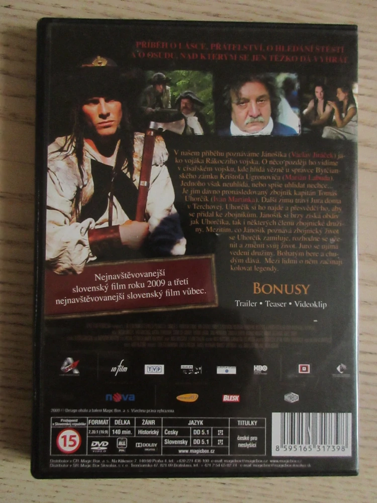 JÁNOŠÍK, V. HRÁČEK, I. MARTINKA, M. LABUDA, DVD FILM