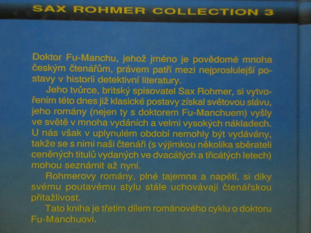 RUKA DOKTORA FU-MANCHU, SAX ROHMER, **an