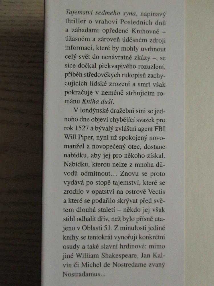 KNIHA DUŠÍ, GLENN COOPER, **an