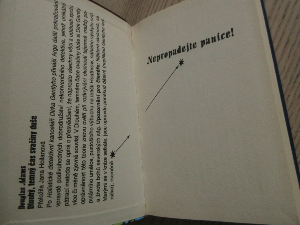 DLOUHÝ, TEMNÝ ČAS SVAČINY DUŠE, ADAM DOUGLAS, **an