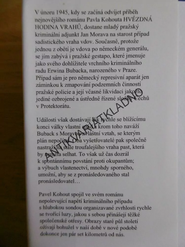 HVĚZDNÁ HODINA VRAHŮ, PAVEL KOHOUT
