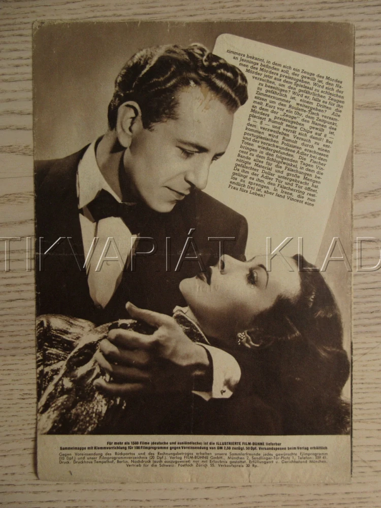 THE CONSPIRATORS, H. LAMARR, P. HENREID, BIO PROGRAM Č. 2011
