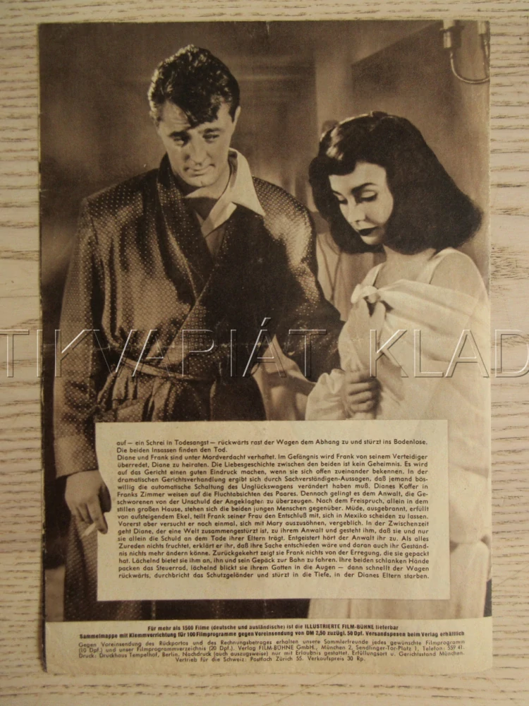 ANGEL FACE, R. MITCHUM, J. SIMMONS, M. FREEMAN, BIO PROGRAM Č. 2143