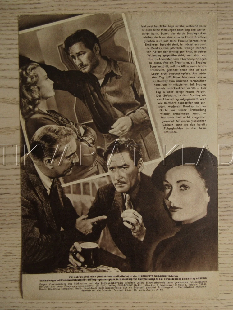 UNCERTAIN GLORY, E. FLYNN, P. LUKAS, BIO PROGRAM Č. 2175