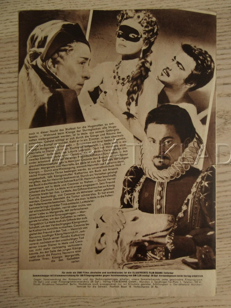 LA REINE MARGOT, J. MOREAU, F. ROSAY, A. VERSINI, BIO PROGRAM Č. 2913