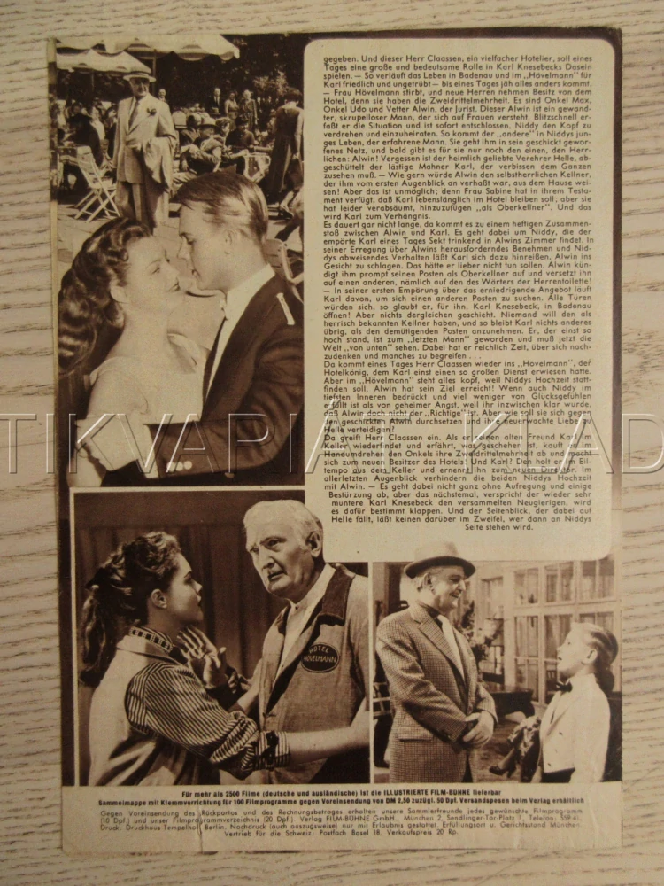 POSLEDNÍ ŠTACE, H. ALBERS, R. SCHNEIDER, R. FORSTER, BIO PROGRAM Č. 2980