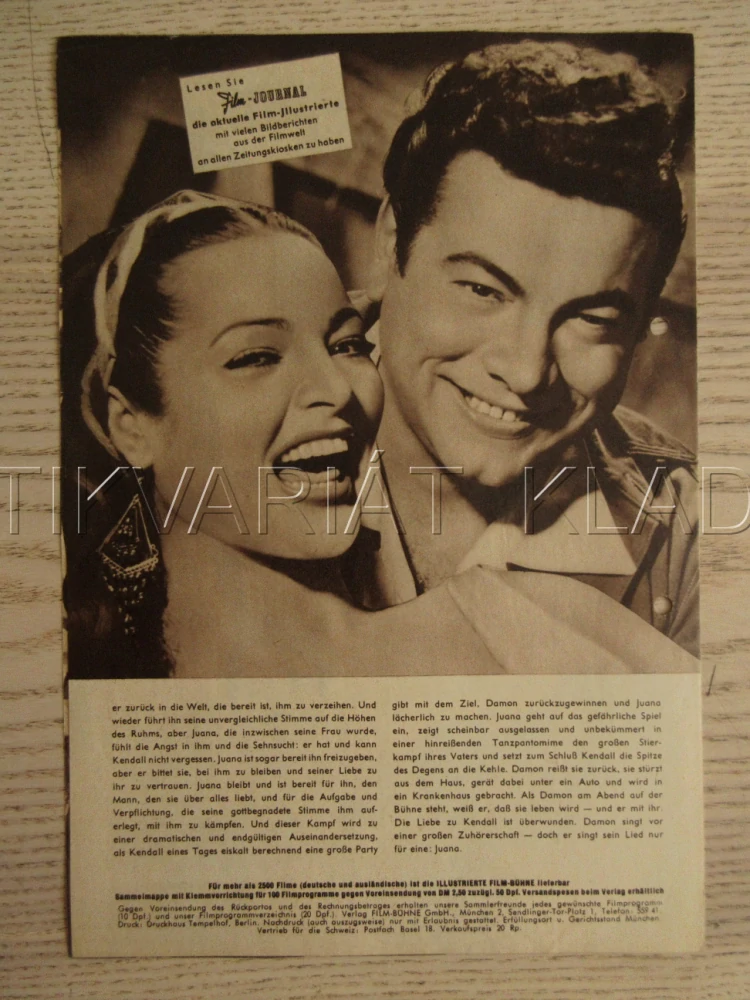 SERENÁDA, M. LANZA, J. FONTAINE, S. MONTIEL, BIO PROGRAM Č. 3377