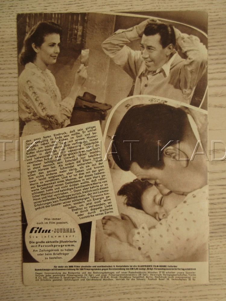 ČTYŘI KROKY V OBLACÍCH, FERNANDEL, ANDREX, A. SORDI, BIO PROGRAM Č. 3661
