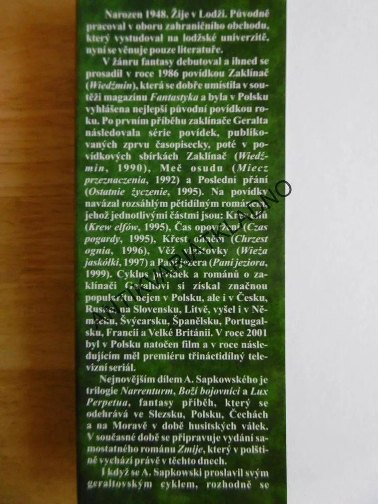 MAGICKÉ STŘÍPKY, ANDRZEJ SAPKOWSKI