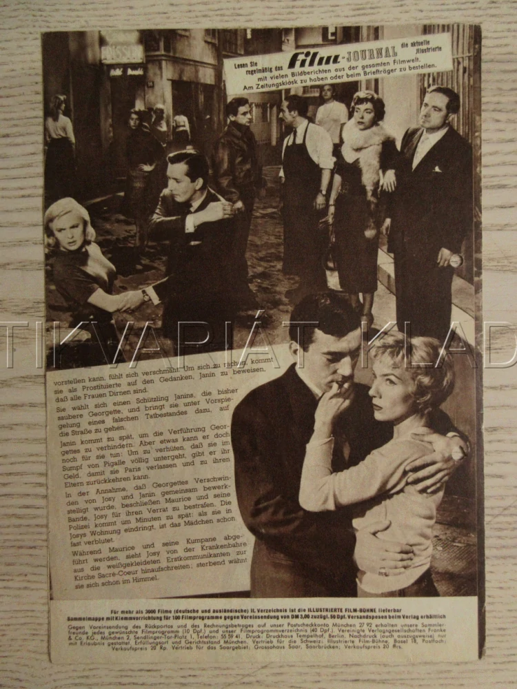 LE DÉSERT DE PIGALLE, A. GIRARDOT, P. TRABAUD, M. VITA, BIO PROGRAM Č. 4337