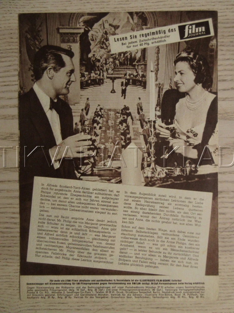 INDISKRÉTNÍ PŘÍBĚH, C. GRANT, I. BENGRAM, C. PARKER, BIO PROGRAM Č. 4601