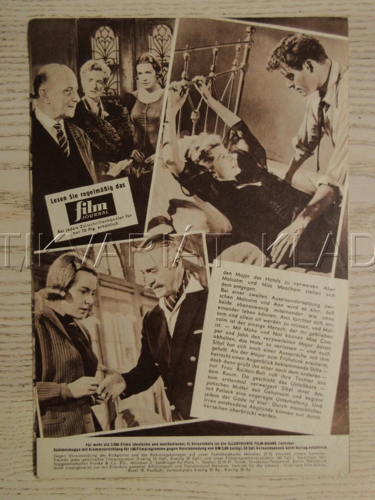 ODDĚLENÉ STOLY, D. KERR, D. NIVEN, R. HAYWORTH, BIO PROGRAM Č. 4691
