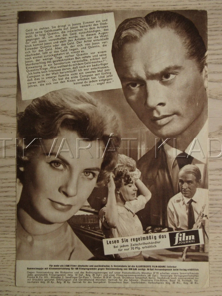 THE SOUND AND THE FURY, Y. BRYNNER, J. WOODWARD, M. LEIGHTON, BIO PROGRAM Č. 4759
