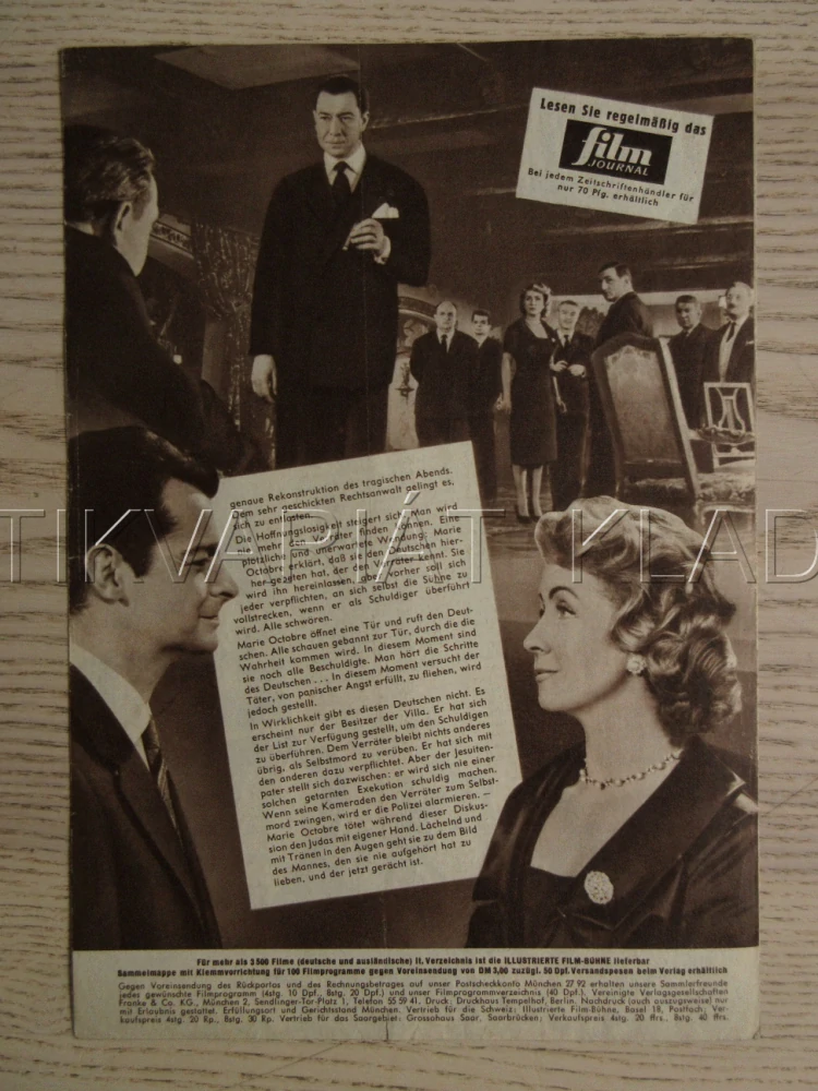 MARIE-OCTOBRE, D. DARRIEUX, L. VENTURA, B. BLIER, BIO PROGRAM Č. 4849