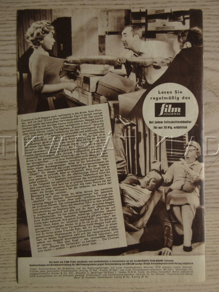 ASK ANY GIRL, D. NIVEN, S. MACLAINE, G. YOUNG, BIO PROGRAM Č. 5010