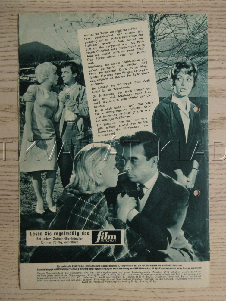 EIN SOOMMER, DEN MAN NIE VERGISST, C. BLEDERSTAED, A. GEERK, K. DOR, BIO PROGRAM Č. 5098