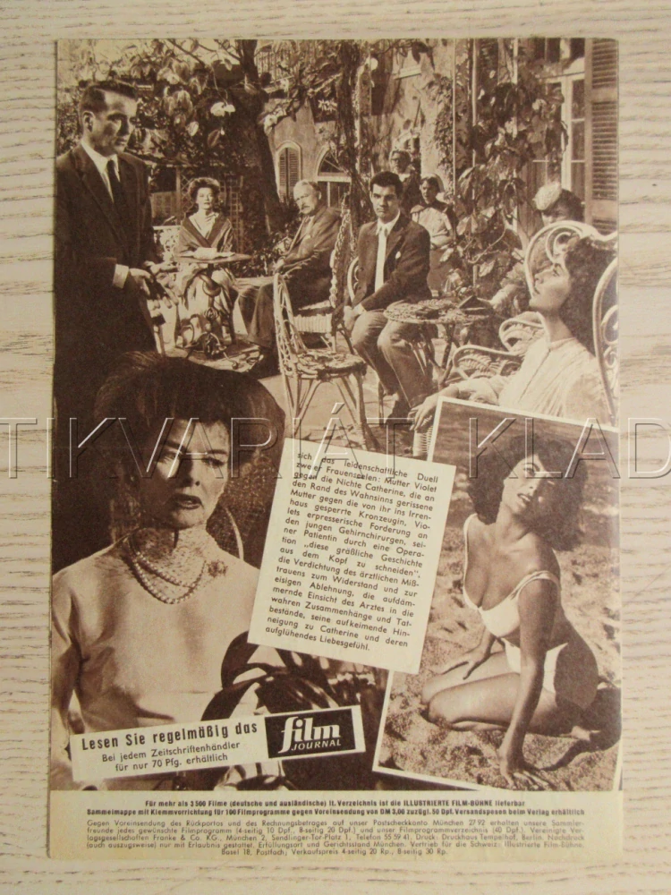 SUDDENLY, LAST SUMMER, E. TAYLOR, K. HEPBURN, M. CLIFT, BIO PROGRAM Č. 5197