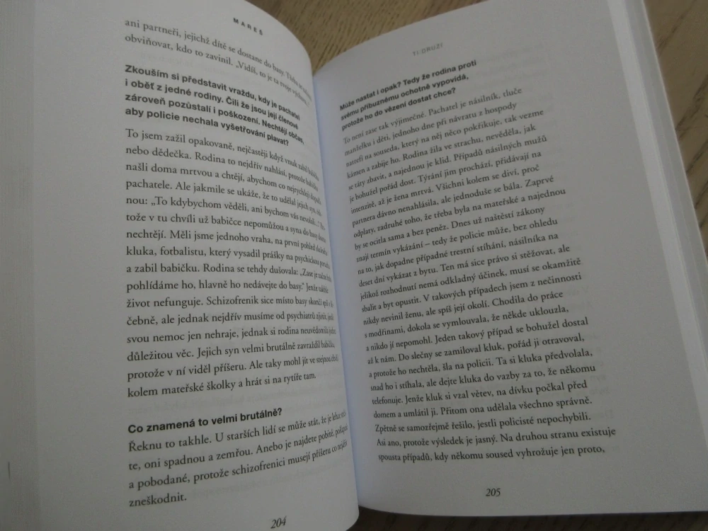 JOSEF MAREŠ: MOJE PŘÍPADY Z 1. ODDĚLENÍ, MARTIN MORAVEC **an