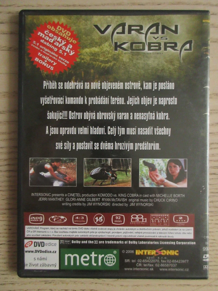 VARAN VS KOBRA, M. BORTH, J. MANTHEY, DVD FILM