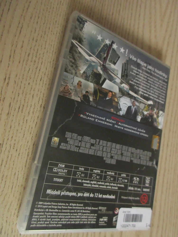 2012, R: ROLAND EMMERICH, DVD FILM