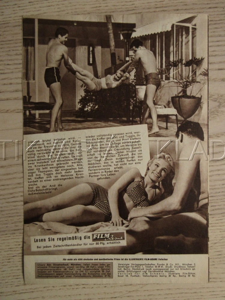 WHERE THE BOYS ARE, D. HART, G. HAMILTON, Y. MIMIEUX, BIO PROGRAM Č. 5839