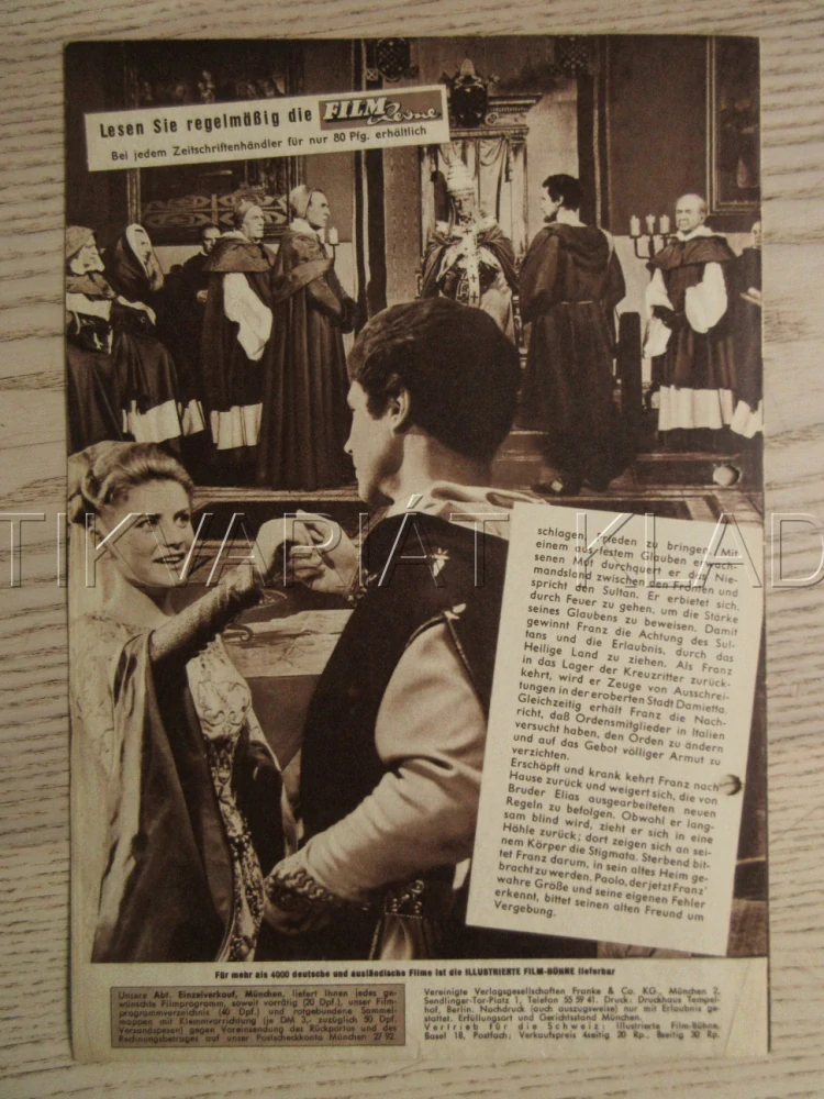 FRANTIŠEK Z ASSISI, B. DILLMAN, S. WHITMAN, D. HART, BIO PROGRAM Č. 5912