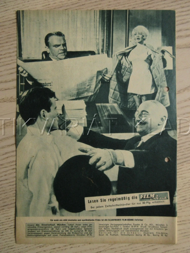 RAZ, DVA, TŘI, J. CAGNEY, H. BUCHHOLZ, A. FRANCIS, BIO PROGRAM Č. 5989