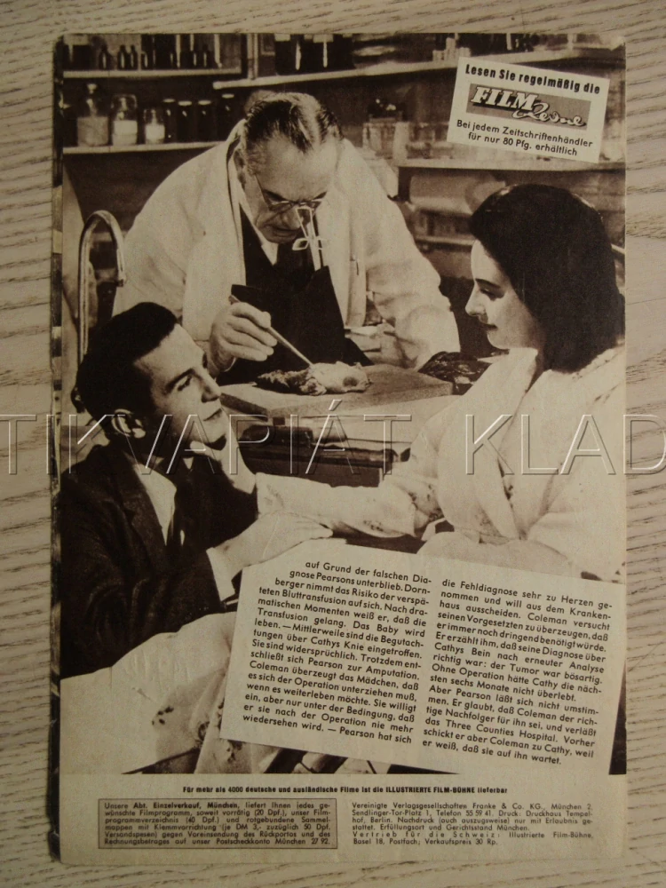 THE YOUNG DOCTORS, F. MARCH, B. GAZZARA, D. CLARK, BIO PROGRAM Č. 6021