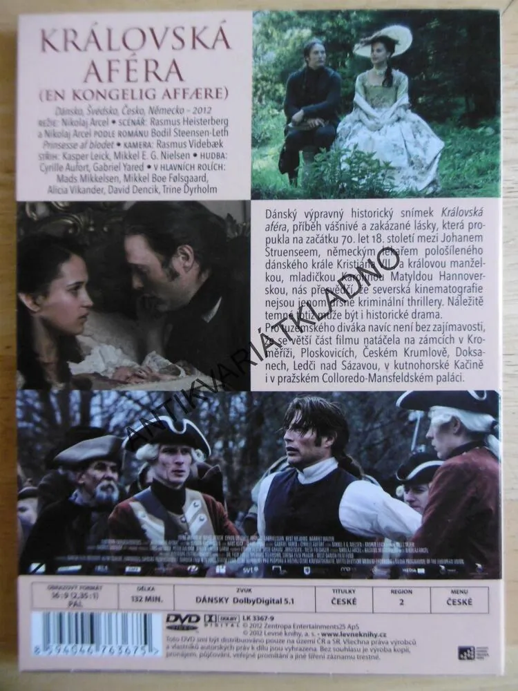 KRÁLOVSKÁ AFÉRA, DVD FILM 