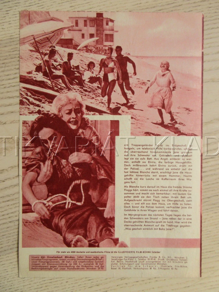 CO SE VLASTNĚ STALO S BABY JANE?, B. DAVIS, J. CRAWFORD, V. BUONO, BIO PROGRAM Č. 6562