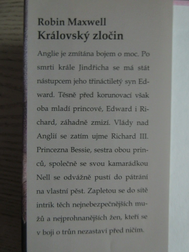 KRÁLOVSKÝ ZLOČIN, ROBIN MAXWELLOVÁ, **an