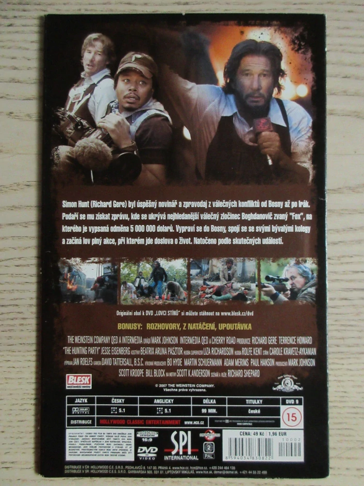 LOVCI STÍNŮ, R. GERE, T. HOWARD, DVD FILM