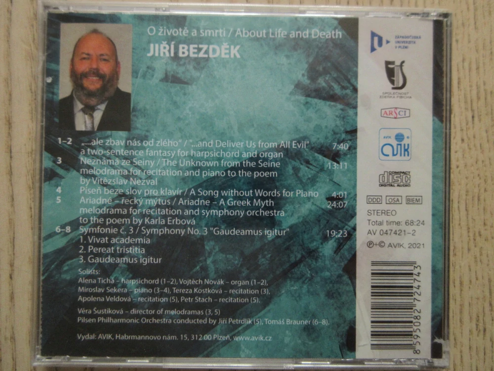 O ŽIVOTĚ A SMRTI, JIŘÍ BEZDĚK, CD HUDBA