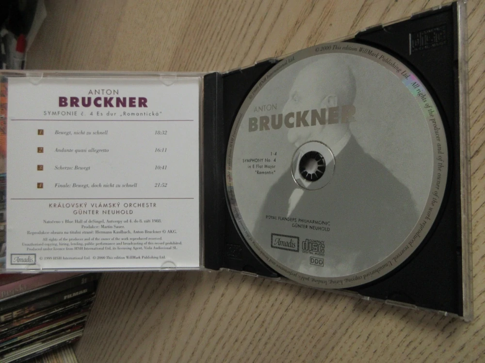 BRUCKNER, SYMFONIE Č. 4, CD HUDBA