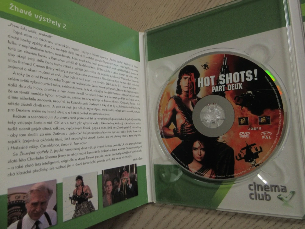 ŽHAVÉ VÝSTŘELY 2, CH. SHEEN, DVD FILM