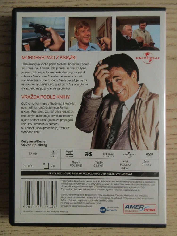 COLUMBO, VRAŽDA PODLE KNIHY 1, DVD FILM