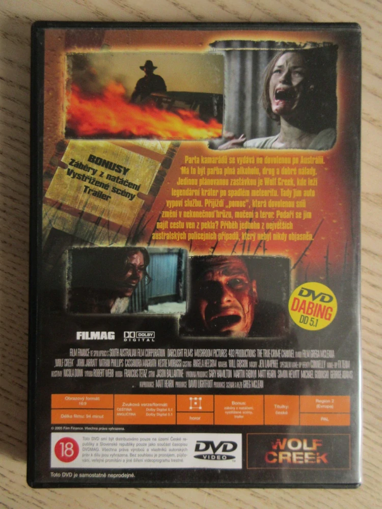 WOLF CREEK, J. JARRATT, N. PHILLIPS, DVD FILM