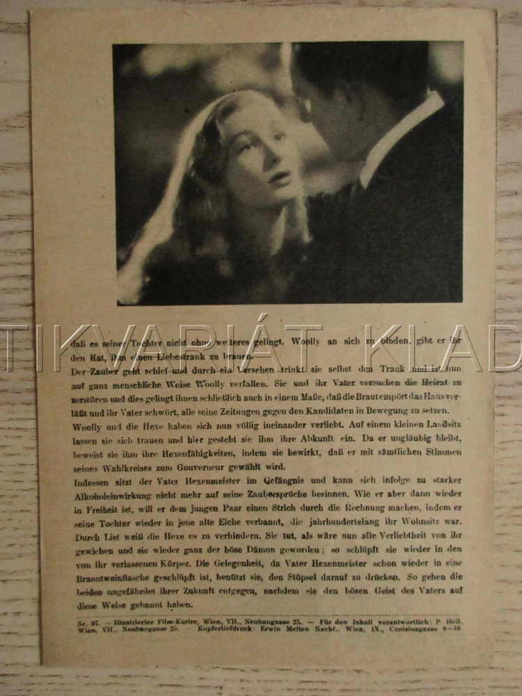 KRÁSNÁ ČARODĚJKA, F. MARCH, V. LAKE, R. BENCHLEY, FILM USA, FILM KURIER VBŠ Č. 97